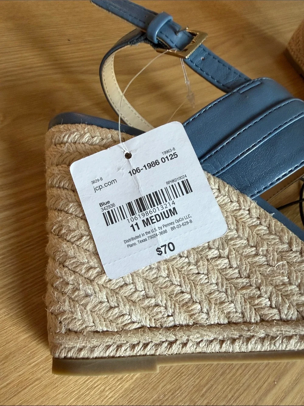 Liz Claiborne LC Amaro Espadrille Wedge Sandals Blue Size 11 M NWT